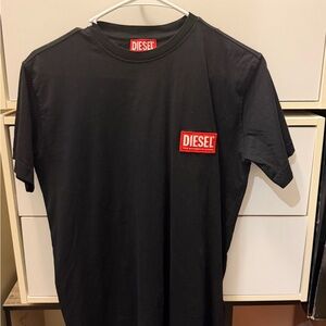 Diesel Black Tee with Red Logo